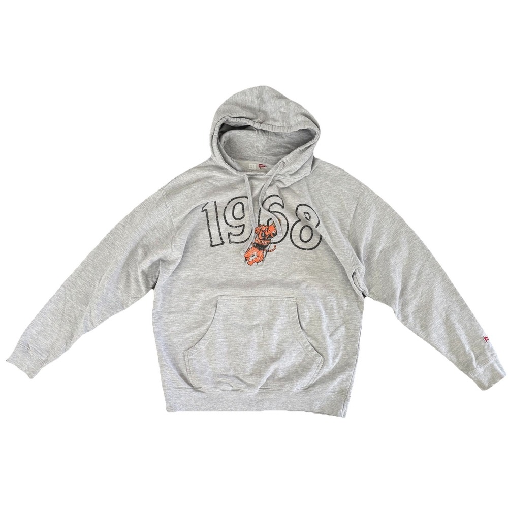 Cincinnati Football 1968 Graphic Hoodie Men's XL‎ Gray Sweatshirt Pullover